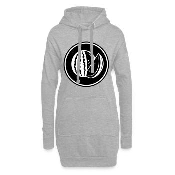Melone Frucht - Hoodie-Kleid - Grau meliert - Vorne