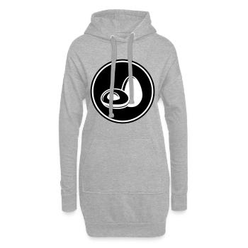 Symbole de l’avocat - Sweat-shirt à capuche long Femme - gris chiné - Devant