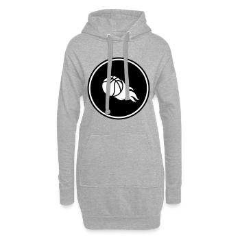 Flamme de basket-ball - Sweat-shirt à capuche long Femme - gris chiné - Devant