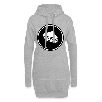 Tarte aux pommes - Sweat-shirt à capuche long Femme - gris chiné - Devant