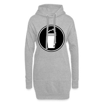 Kaffee Icon - Hoodie-Kleid - Grau meliert - Vorne