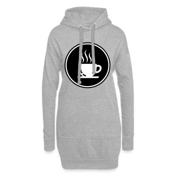 Coffee cup - Hoodie Dress - heather grey - Front