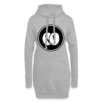 Kaffeebohne Symbol - Hoodie-Kleid - Grau meliert - Vorne