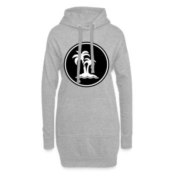 palme insel symbol - Hoodie-Kleid - Grau meliert - Vorne