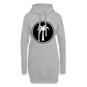 palme symbol - Hoodie-Kleid - Grau meliert - Vorne