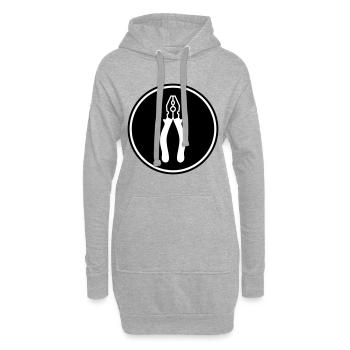 Zange Handwerker - Hoodie-Kleid - Grau meliert - Vorne