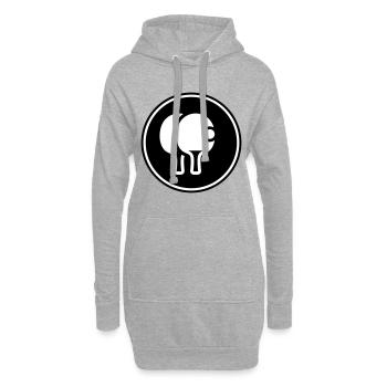 Tischtennis Sport Ping pong - Hoodie-Kleid - Grau meliert - Vorne