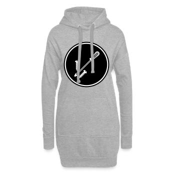 Symbole du tournevis - Sweat-shirt à capuche long Femme - gris chiné - Devant