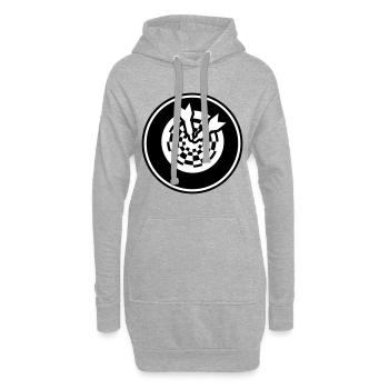 Darts 180 Symbol - Hoodie-Kleid - Grau meliert - Vorne