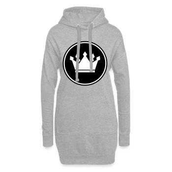 Krone Symbol icon - Hoodie-Kleid - Grau meliert - Vorne