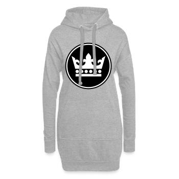 Krone Silhouette - Hoodie-Kleid - Grau meliert - Vorne