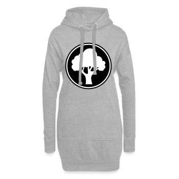 Baum Natur Symbol - Hoodie-Kleid - Grau meliert - Vorne