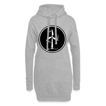 Energie Windrad - Hoodie-Kleid - Grau meliert - Vorne