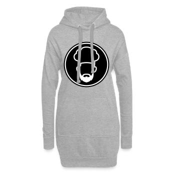 Symbole d'icône de chapeau de cuisinier - Sweat-shirt à capuche long Femme - gris chiné - Devant