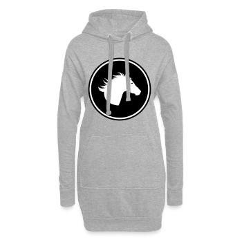 Pferd Horse icon - Hoodie-Kleid - Grau meliert - Vorne