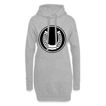 Hufeisen Symbol - Hoodie-Kleid - Grau meliert - Vorne