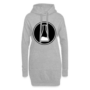 Icône de tube à essai - Sweat-shirt à capuche long Femme - gris chiné - Devant