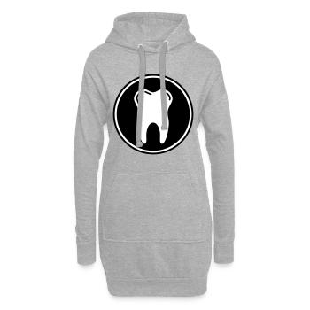 Zahn icon symbol - Hoodie-Kleid - Grau meliert - Vorne