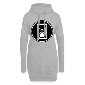 Sanduhr Symbol - Hoodie-Kleid - Grau meliert - Vorne
