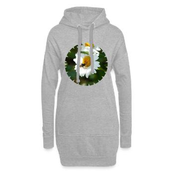 Les insectes dépendent des fleurs et vice versa - Sweat-shirt à capuche long Femme - gris chiné - Devant