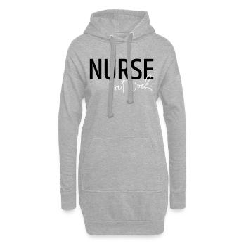 Infirmière au travail - Sweat-shirt à capuche long Femme - gris chiné - Devant