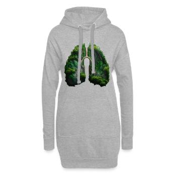 L’homme a besoin de la jungle comme d’un poumon vert - Sweat-shirt à capuche long Femme - gris chiné - Devant