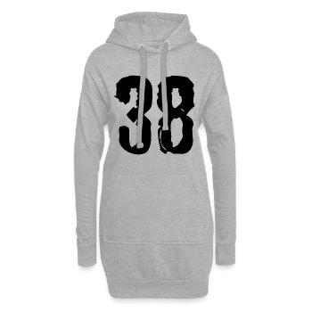 Maillot numéro 38 - Sweat-shirt à capuche long Femme - gris chiné - Devant