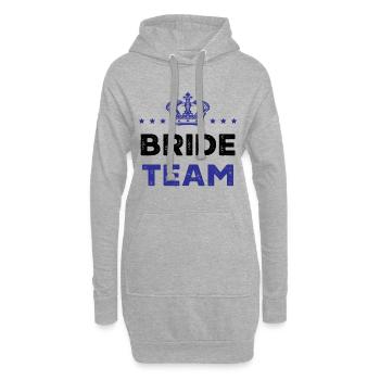 Équipe de la mariée - Sweat-shirt à capuche long Femme - gris chiné - Devant