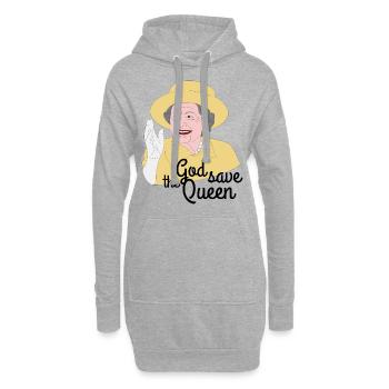 Queen Elizabeth II - Hoodie-Kleid - Grau meliert - Vorne