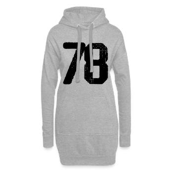 Maillot numéro 78 - Sweat-shirt à capuche long Femme - gris chiné - Devant