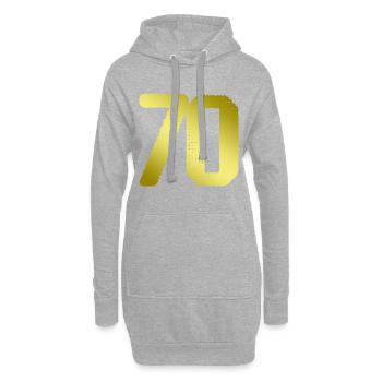 70 Zahl Trikot - Hoodie-Kleid - Grau meliert - Vorne