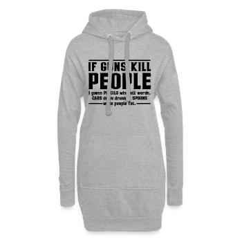 Autos fahren betrunken machen Menschen fett lustiges Zitat - Hoodie-Kleid - Grau meliert - Vorne