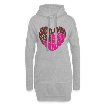 Schlamm ist das neue Pink - Hoodie-Kleid - Grau meliert - Vorne