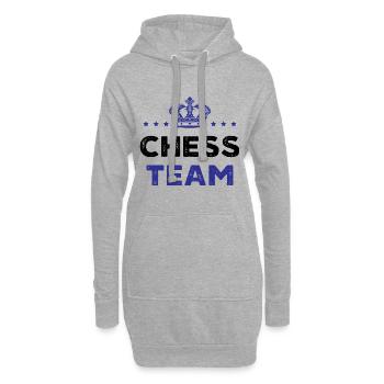 Chess Team - Hoodie Dress - heather grey - Front