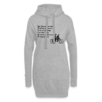 Daisy Daisy (texte noir) - Sweat-shirt à capuche long Femme - gris chiné - Devant