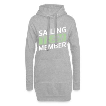 Équipe de voile - Sweat-shirt à capuche long Femme - gris chiné - Devant