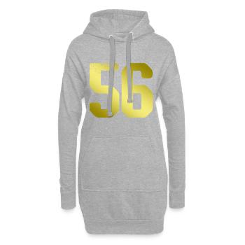 56 Maillot numéro - Sweat-shirt à capuche long Femme - gris chiné - Devant