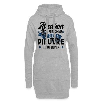 Pieuvre Poulpe Cadeau Humour Tentacule Mer Animal - Sweat-shirt à capuche long Femme - gris chiné - Devant