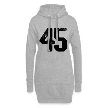 Maillot à 45 chiffres - Sweat-shirt à capuche long Femme - gris chiné - Devant