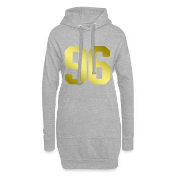 maillot numéro 96 - Sweat-shirt à capuche long Femme - gris chiné - Devant