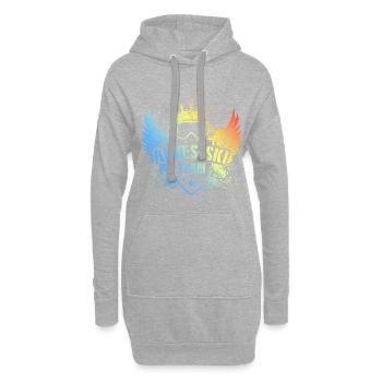 Devise de l’équipe d’après-ski Bunt - Sweat-shirt à capuche long Femme - gris chiné - Devant
