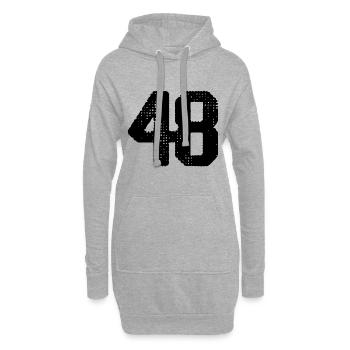 48 Zahl Trikot - Hoodie-Kleid - Grau meliert - Vorne