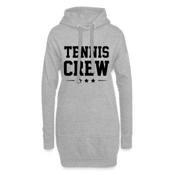 Équipe de tennis - Sweat-shirt à capuche long Femme - gris chiné - Devant