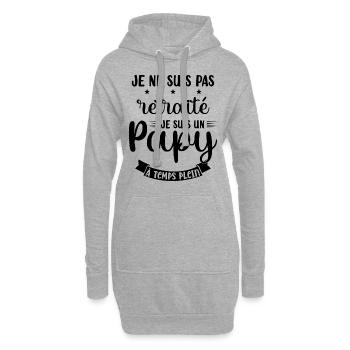 Je ne suis pas Retraité je suis un Papy - Sweat-shirt à capuche long Femme - gris chiné - Devant