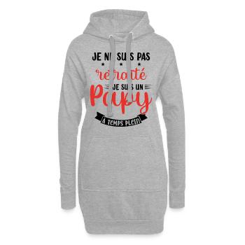 Je ne suis pas Retraité je suis un Papy - Sweat-shirt à capuche long Femme - gris chiné - Devant