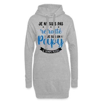 Je ne suis pas Retraité je suis un Papy - Sweat-shirt à capuche long Femme - gris chiné - Devant