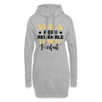 Voila À Quoi Ressemble Le Papy Parfait - Sweat-shirt à capuche long Femme - gris chiné - Devant