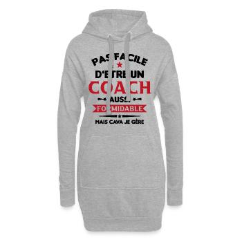 Coach Formidable Idée Cadeau Entraîneur Drôle - Sweat-shirt à capuche long Femme - gris chiné - Devant