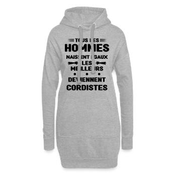 Les Meilleurs Hommes Deviennent Cordistes - Sweat-shirt à capuche long Femme - gris chiné - Devant
