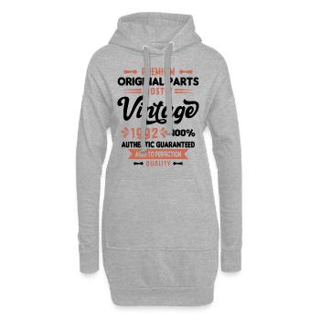 Vintage 1992 Cadeau D'anniversaire - Sweat-shirt à capuche long Femme - gris chiné - Devant